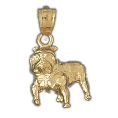 Cheap Girls Jewelry Dazzlers Solid 14k Gold Bulldog Dog Charm Pendant Available in three colors from jewelsberry (weights: 1.7 grams only) For Sale