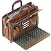 Mancini Italian Leather Triple Compartment Laptop Briefcase 17"