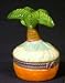 Tropical Palm Tree White Beach Trinket Box phb NEW