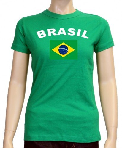 Brasilien T-Shirt girly grün, Gr.M