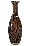 Asha Swirl Vase, GLASS, BROWN