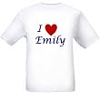 I LOVE EMILY - Name-series - White T-shirt