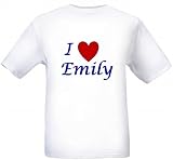 I LOVE EMILY - Name-series - White T-shirt