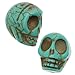 Turquoise Magnesite (Dyed) Gemstone Beads Carved Skulls 14x18mm (10)
