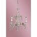 Laura Ashley MX2009 Sophie 3 Light Vintage Floral Mini Chandelier Fixture, Off White, Crystal, B9179