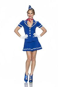 Delicious Playboy Come Fly with Me Costume, Multi, Small/Medium