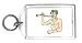 Keychain with man, instrument, flute, music, Indonesia, tribal, naked, nude, 