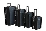 IMAGE OF Rockland Luggage Polo Equipment 4 Piece Luggage Set, Black, One Size