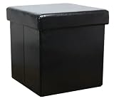 from Textiles Direct Black Faux Leather Storage Box