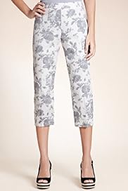 Cotton Rich Faded Rose Cropped Trousers