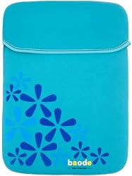 14 inch Blue / Dark Blue Retro Flower Neoprene Notebook Laptop Sleeve Bag Carry Case for Acer, Asus, Dell, HP, Lenovo, Sony, Toshiba