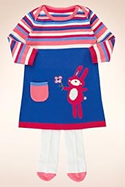 2 Piece Cotton Rich Bunny Dress Tights Outfit