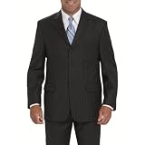 Pronto Uomo Charcoal Pinstripe Three-Button Suit