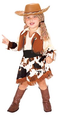 Yarn Babies Cowgirl Kid's Halloween Costume, Size 4-6,  Ages 3-4