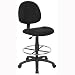 Boss Drafting Stool with Foot Ring And Loop Arms, Black