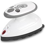 Small Mini Iron - Dual Voltage Compact Design, Great for Travel - Non-Stick Ceramic Soleplate - Dry or Steam Ironing - Extra-Long Power Cord - Heats Rapidly in 15 Seconds