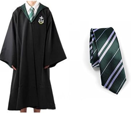 Harry Potter Slytherin School Fancy Dress Robe Cloak Costume And Tie (Size S)
