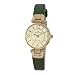 AK Anne Klein Women's 109442IVGN Gold-Tone Ivory Dial and Green Leather Strap Watch,AK Anne Klein,109442IVGN,9442IVGN