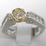 14K Two-Tone Gold Diamond Engagement Ring