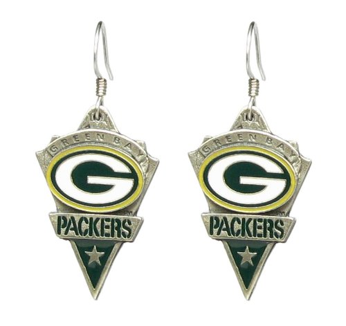 Green Bay Packers Dangle Earrings – NFL Football Fan Shop Sports Team Merchandise