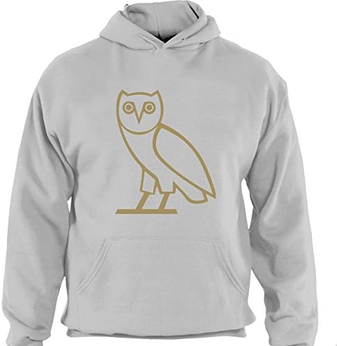 Shirt Junkies Adult- Hoodie Gold Drake Owl Octobers Very Own Sweater Hoody Hoody Gray Medium