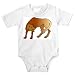 Onesie with bone, brown, dog, biting, tail