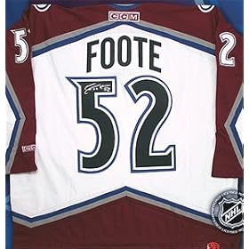 Buy Adam Foote Signed Colorado Avalanche White CCM Replica Jersey Jersey now!