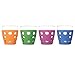 Lifefactory 10-Ounce BPA-Free Indoor/Outdoor Beverage Glass with Protective Silicone Sleeve, 4-Pack, Orange, Grass Green, Cobalt, Huckleberry