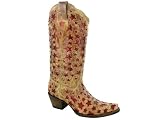 Corral Women's A2044 Boots Ant Saddle/Red Stars