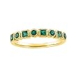 14K Yellow Gold Emerald Anniversary Band