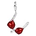 SilberDream Charm red bikini top, 925 Sterling Silver Charms Pendant with Lobster Clasp for Charms Bracelet, Necklace or Charms Carrier FC3005R