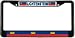 Liechtenstein Flag Black License Plate Frame Metal Holder