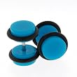 Fake Acrylic Plugs - Turquoise 16g Wire; 8mm - Sold as a Pair