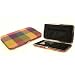 Ladies Wallet Clutch Business ID Card Case Plaid Lime