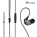 Honstek In-Ear Earbud Headphones X6, Mic Control and Noise Isolating Earphones, iPhone and Android Compatible (gray/blue)