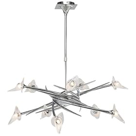 Possini Euro Design Floral Swirl Glass Flavia Pendant