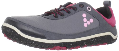 Vivobarefoot Women's Neo L Running Shoe,Light Grey/Crimson,39 EU/8-8.5 M US