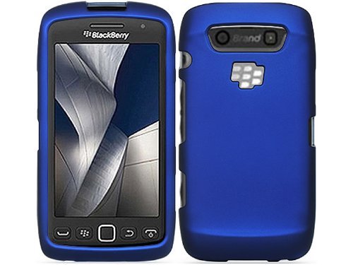 Blue Faceplate Hard Rubber Crystal Skin Case Cover for Blackberry Torch 2 Monza 9860 9850 9570