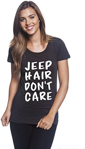 Ladies Jeep Hair Don't Care Triblend Shirt Charcoal (Medium)