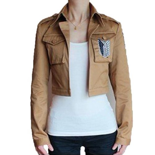 OrangeTag Attack on Titan Scouting Legion Cosplay Custom Jacket, Khaki