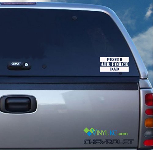 Proud Air Force Dad Decal - White