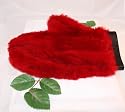 Lammfell Handschuh "Love" rot
