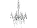 Present Time Gypsy Chandelier 6 Arm Silver