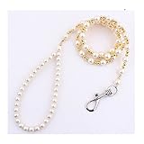 LoveOurHome New Designer White Gold Peals Pet Dog Leash, Training Cat Puppy Leashes, Long Walking Dog Leash for Small Dog