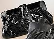 Liz Claiborne Black Croco Rocklin Clutch Handbag CROCO BLK