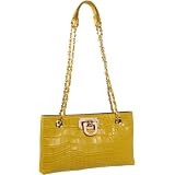 DKNY Croc-Embossed Leather Chain E/W Cross-Bod