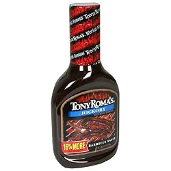 Tony Roma's Barbecue Sauce Hickory, Blue Ridge Smokies, 21-Ounce Unit (Pack of 6)