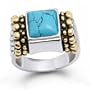 Bling Jewelry Bali Sterling Silver Caviar Turquoise Ring MORE SIZES - 7