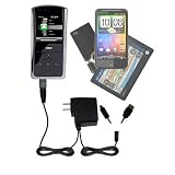 Double Wall Home Charger with tips including a tip for the RCA M4308 Opal Digital Media Player – uses Gomadic TipExchange Technology