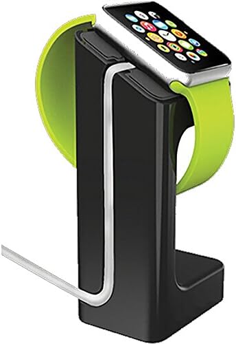 The Best Apple Watch Charging Stand for 38mm and 42mm from Zivachi, New for 2015, Highest Quality, Lightweight and Portable, for Home and Office, non slip surface and bottom. Try it Risk Free and Give your Apple Watch protection while charging now! (Black)
